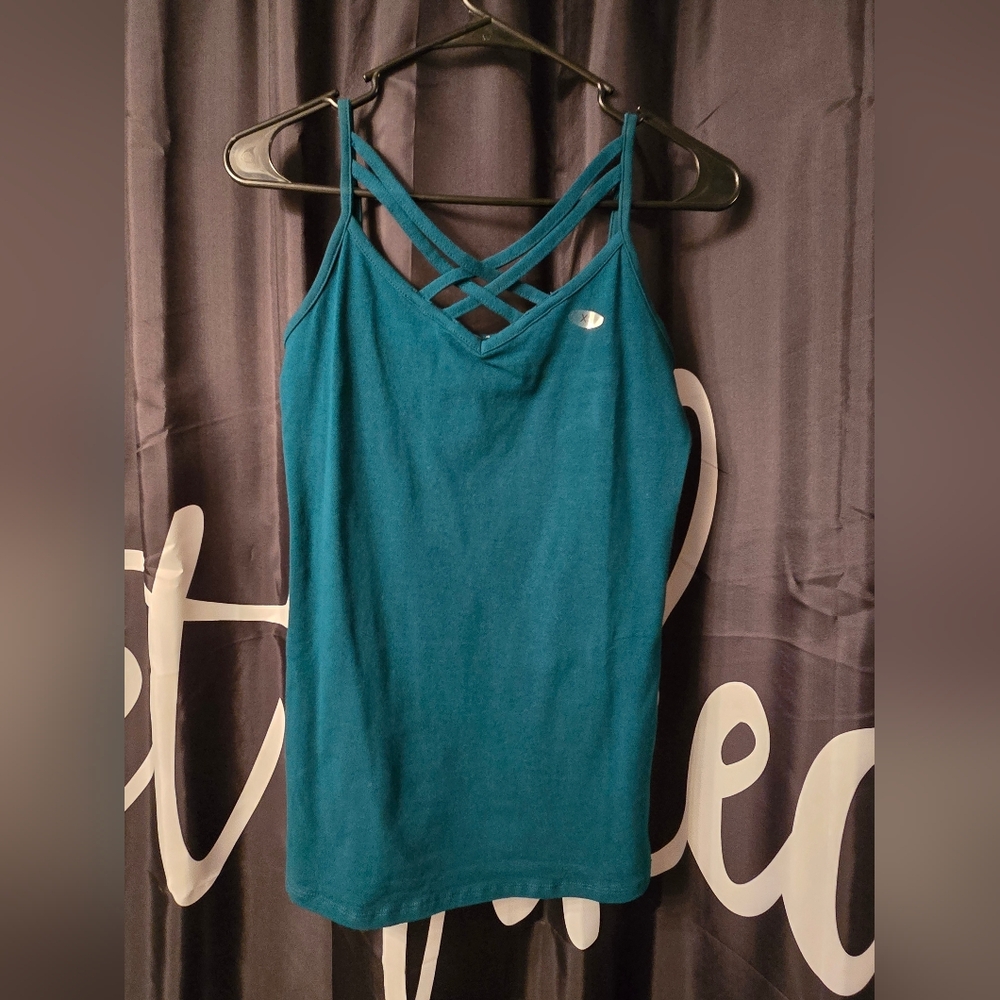 Maurices Teal Strappy Tank Top